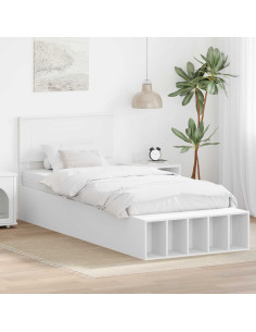 Struttura del letto Bianco 75 x 190 cm Legno multistrato