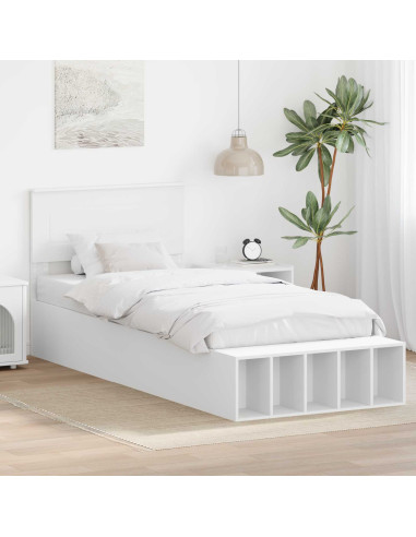 Struttura del letto Bianco 75 x 190 cm Legno multistrato