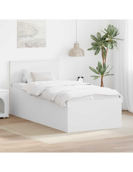 Struttura del letto Bianco 90 x 190 cm Legno multistrato