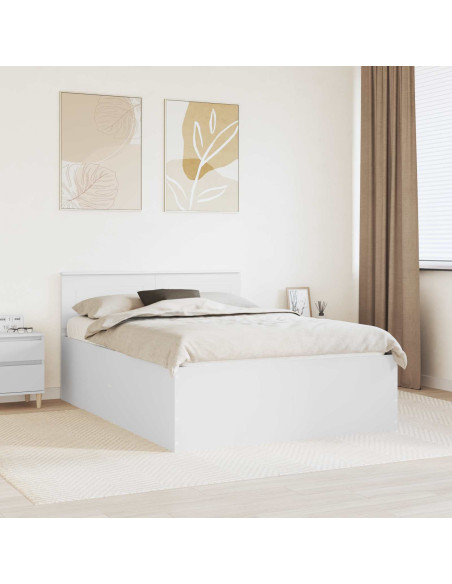 Struttura del letto Bianco 140 x 200 cm Legno multistrato