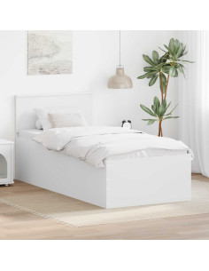 Struttura del letto Bianco 90 x 200 cm Legno multistrato