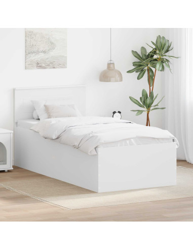 Struttura del letto Bianco 90 x 200 cm Legno multistrato