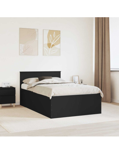 Struttura del letto Nero 135 x 190 cm Legno multistrato