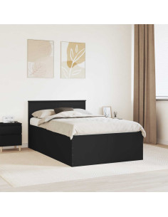 Struttura del letto Nero 120 x 190 cm Legno multistrato