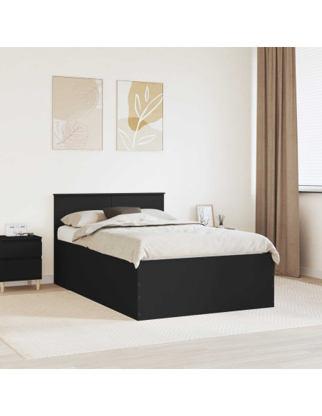 Struttura del letto Nero 120 x 190 cm Legno multistrato