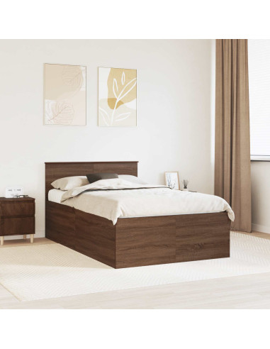 Struttura del letto con testiera Rovere Marrone 120 x 200 cm