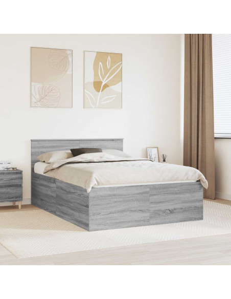Struttura del letto con testiera Grigio Sonoma 160 x 200 cm