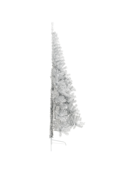 Albero di Natale artificiale con luci integrate Argento 240 cm