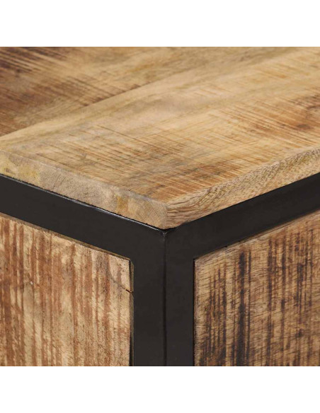 Tavolo Consolle 100x35x70 cm in Legno Massello di Mango Grezzo