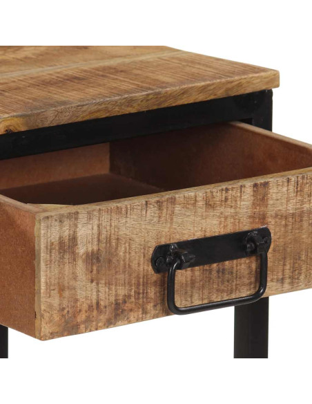 Tavolo Consolle 100x35x70 cm in Legno Massello di Mango Grezzo