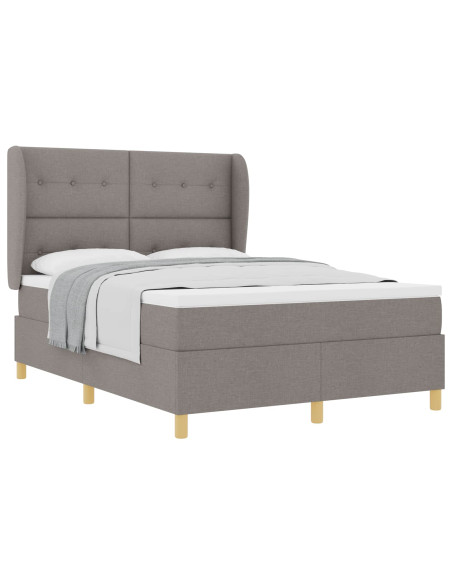 Letto con molle e materasso Grigio Scuro 90x190 cm Tessuto