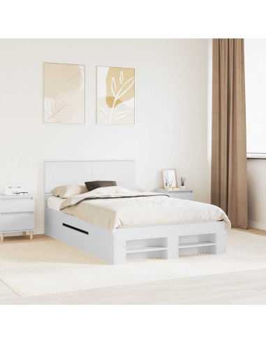 Struttura del letto Bianco 137 x 203 cm Legno multistrato