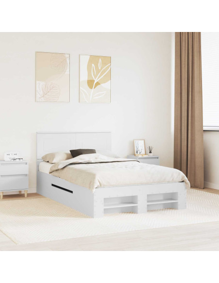 Struttura del letto Bianco 137 x 203 cm Legno multistrato