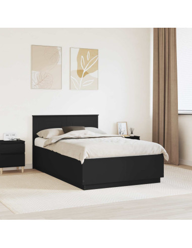 Struttura del letto Nero 120 x 190 cm Legno multistrato