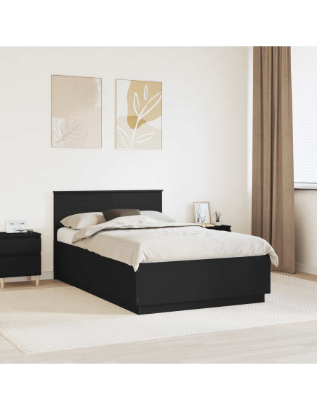 Struttura del letto Nero 120 x 190 cm Legno multistrato