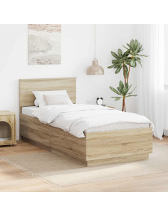 Struttura del letto Rovere Sonoma 70 x 190 cm Legno multistrato