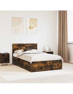 Struttura del letto Rovere fumé 120 x 190 cm Legno multistrato