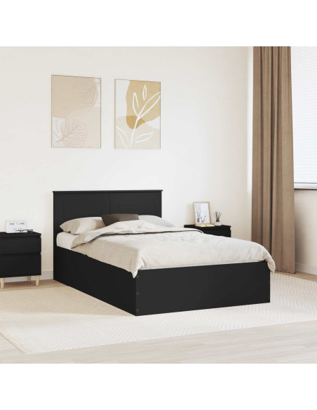 Struttura del letto Nero 120 x 200 cm Legno multistrato