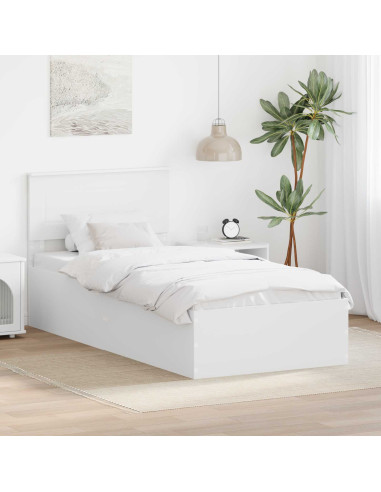 Struttura del letto Bianco 120 x 200 cm Legno multistrato