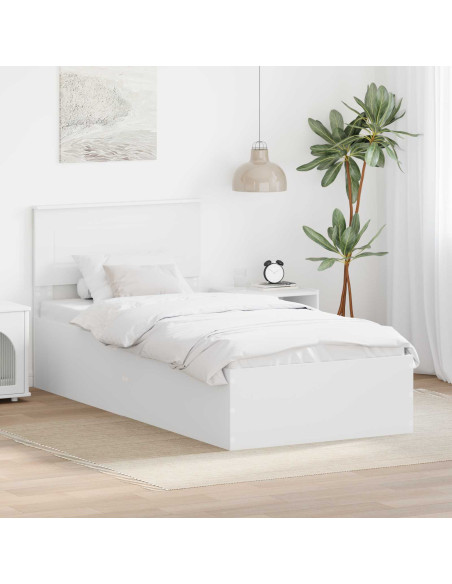 Struttura del letto Bianco 120 x 200 cm Legno multistrato