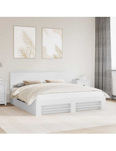 Struttura del letto Bianco 180 x 200 cm Legno multistrato