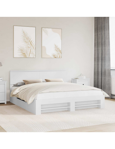 Struttura del letto Bianco 180 x 200 cm Legno multistrato