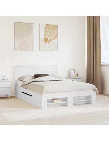 Struttura del letto Bianco 160 x 200 cm Legno multistrato