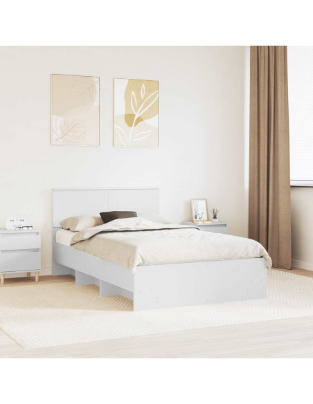 Struttura del letto Bianco 137 x 203 cm Legno multistrato