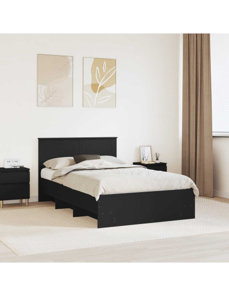 Struttura del letto Nero 120 x 123 cm Legno multistrato