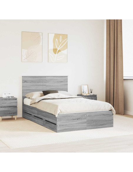 Struttura del letto con cassetto Grigio Sonoma 120 x 200 cm