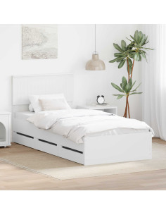 Struttura del letto Bianco 90 x 190 cm Legno Ingegnerizzato