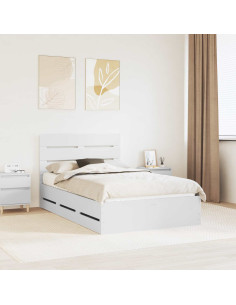 Struttura del letto Bianco 120 x 200 cm Legno Ingegnerizzato