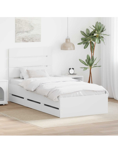 Struttura del letto Bianco 90 x 200 cm Legno Ingegnerizzato