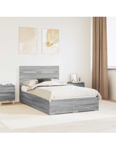 Struttura del letto con cassetto Grigio Sonoma 120 x 200 cm