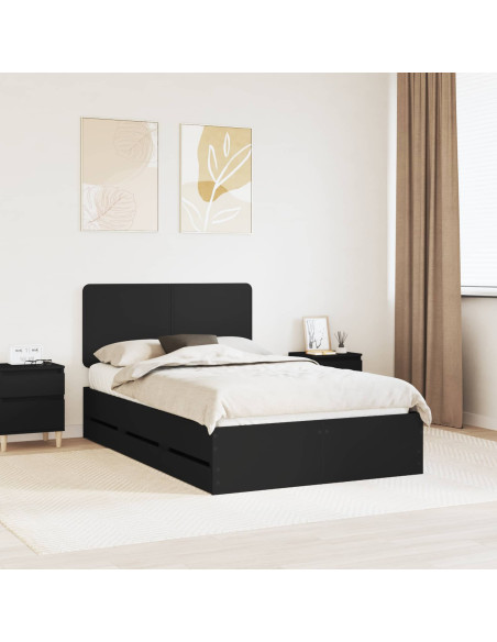 Struttura del letto Nero 120 x 190 cm Legno Ingegnerizzato