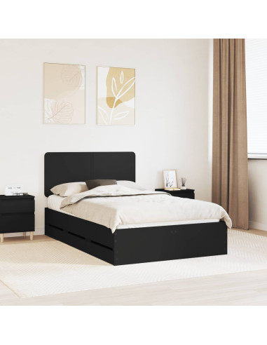 Struttura del letto Nero 120 x 200 cm Legno Ingegnerizzato