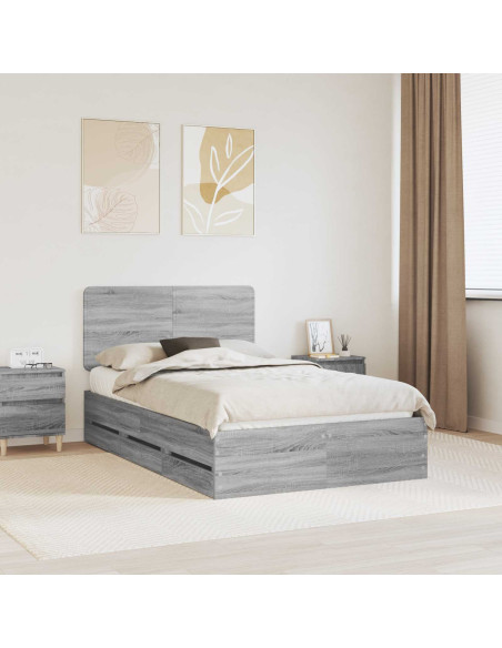 Struttura del letto con cassetto Grigio Sonoma 120 x 200 cm