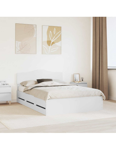 Struttura del letto Bianco 140 x 200 cm Legno Ingegnerizzato