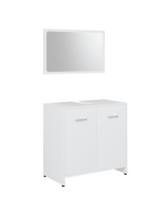 Set Mobili da Bagno Bianco in Legno Multistrato