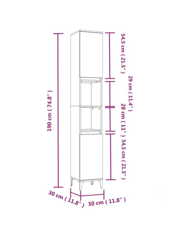 Set Mobili da Bagno 3 pz Grigio Sonoma in Legno Multistrato