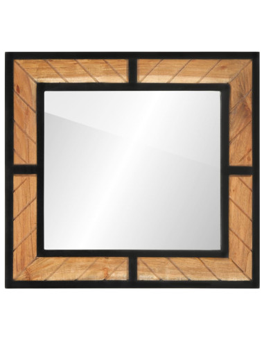 Specchio da Bagno 60x1x55 cm in Legno Massello di Acacia