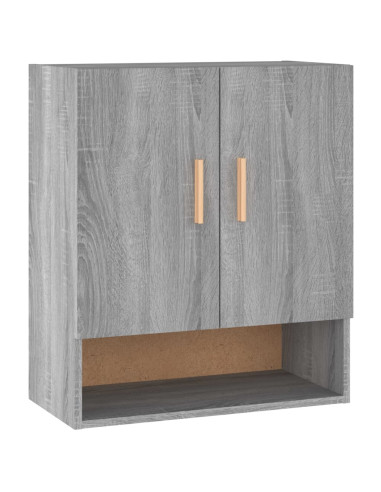 Armadietto a Muro Grigio Sonoma 60x31x70cm in Legno Multistrato