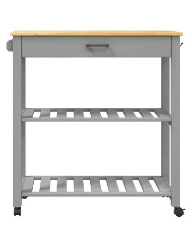 Carrello da Cucina MONZA 84x40x88,5 cm in Legno Massello di Pino