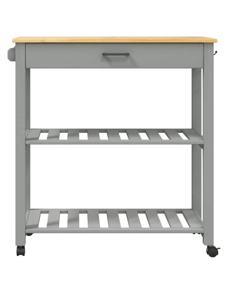 Carrello da Cucina MONZA 84x40x88,5 cm in Legno Massello di Pino