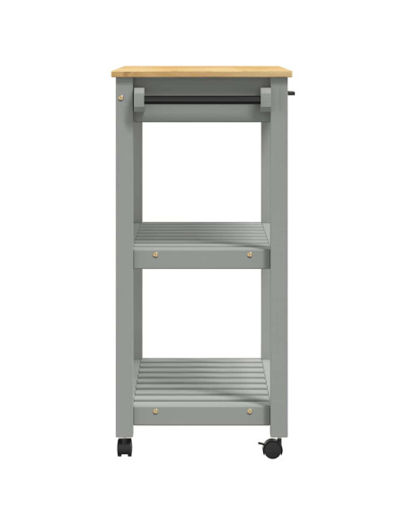 Carrello da Cucina MONZA 84x40x88,5 cm in Legno Massello di Pino