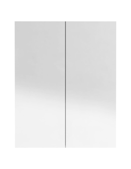 Armadietto a Specchio per Bagno 60x15x75 cm MDF Grigio Lucido