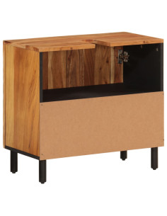 Mobile Lavabo da Bagno 62x33x58cm in Legno Massello di Acacia