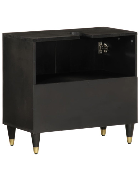 Mobile Lavabo da Bagno 62x33x58cm in Legno Massello di Mango