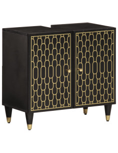 Set Mobili da Bagno 3pz in Legno Massello di Mango 2