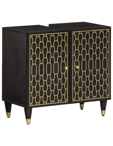 Set Mobili da Bagno 3pz in Legno Massello di Mango